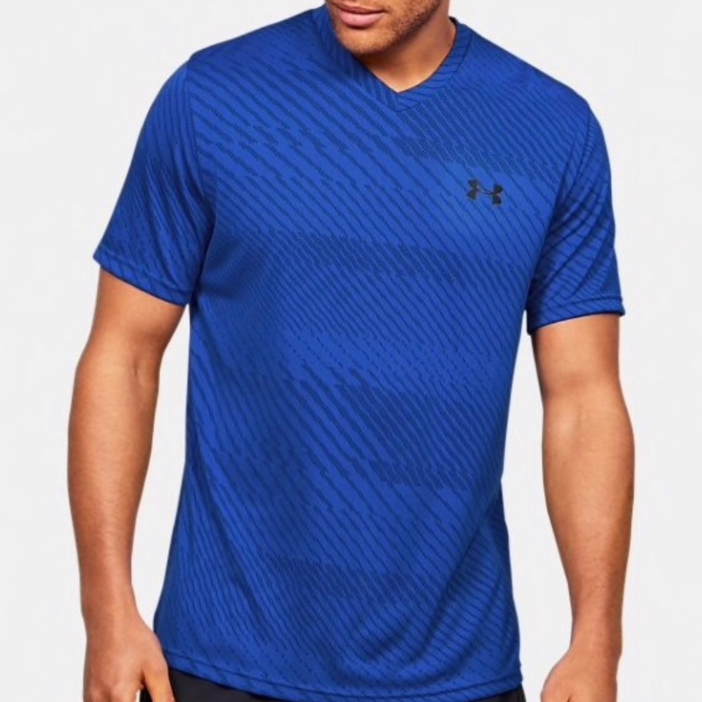Men's UA Velocity Jacquard V-Neck Short Sleeve MED
